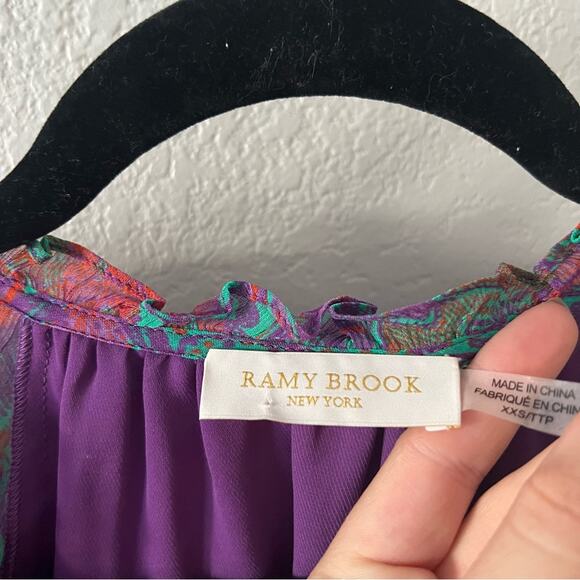 Ramy Brook Funky Floral Print Blouse - Picture 6 of 8